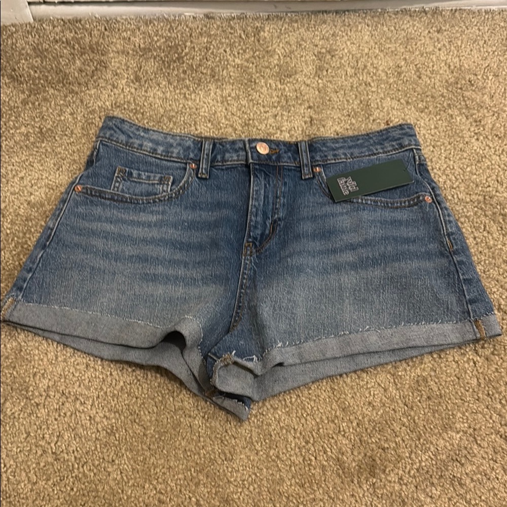 Wild Fable Blue Jean Shorts with Cuffed Hems